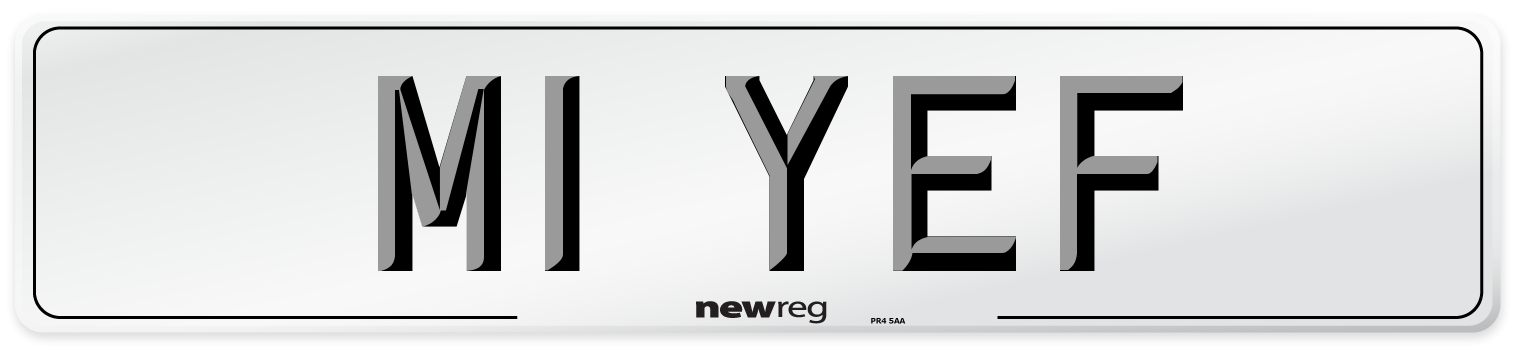 M1 YEF Number Plate from New Reg